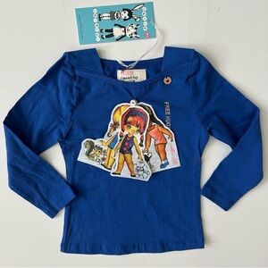 Mim-pi Blue Long Sleeve Kids Shirt Size 4 years (104)